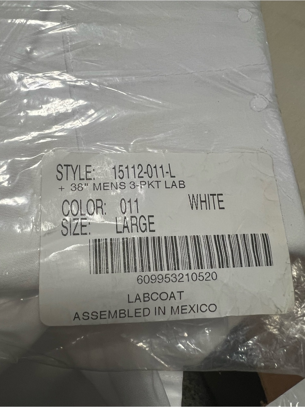 White Lab Coat Jacket - Classic Button-Front - Picture 2 of 5